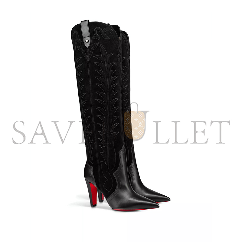 Chr1st1an louboutin sanita botta 85 leather and suede boots